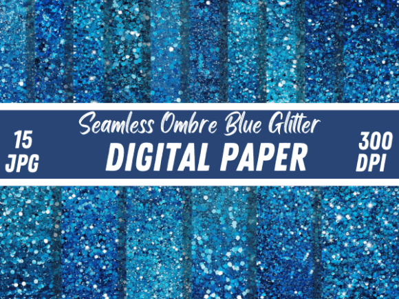Download Seamless Sparkle Ombre Blue Glitter Pape - Premium Resources