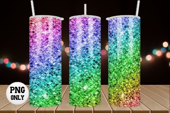 Download Gradient Ombre Glitter Skinny Tumbler - Premium Resources