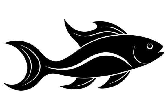 Download Black Graphic Fish Illustration SVG - Premium Resources