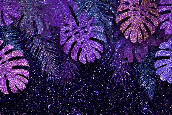 Download Purple Tropical Leaves Glitter Texture - Glitter texture Collection