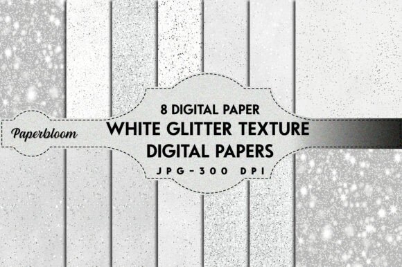 Download White Glitter Texture Digital Papers - Glitter texture Collection